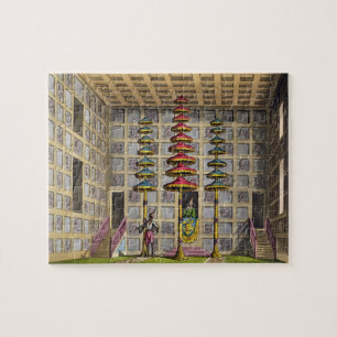 Audience Hall, Cochin China, plate 88 from 'Le Cos Jigsaw Puzzle