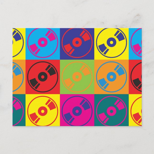 Audio and Video Pop Art Postcard (Front)