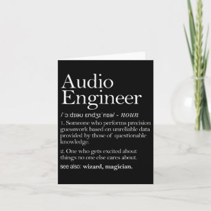 Audio Audio Definition Apparel Card