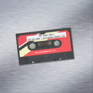 Audio Cassette DJ Magnetic Business Card