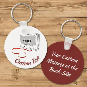 Audio Cassette Keychain