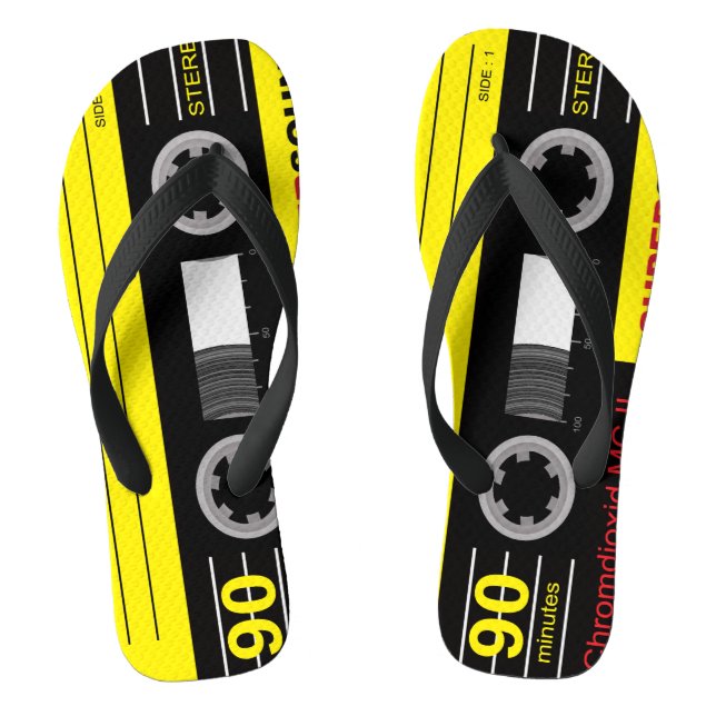 Audio Cassette MixTape Thongs (Footbed)
