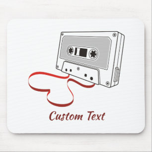 Audio cassette mouse pad
