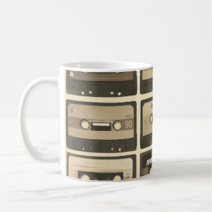 Audio Cassette, Retro Poster Hip-Hop. Coffee Mug