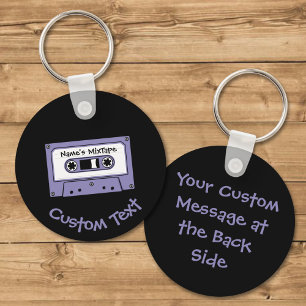 Audio Cassette Tape Keychain