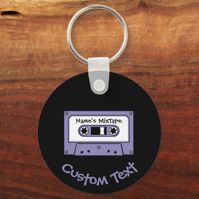 Audio Cassette Tape Keychain (Front)