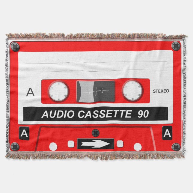 Audio cassette throw blanket (Front)
