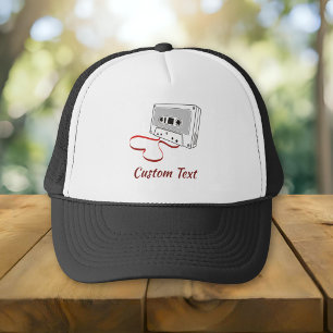 Audio cassette trucker hat
