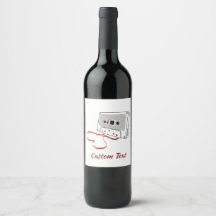 Audio cassette wine label