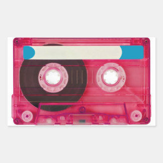 audio compact cassette rectangular sticker