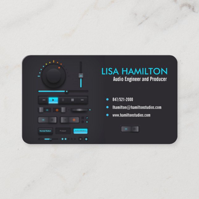 audio engineer business card (Front)