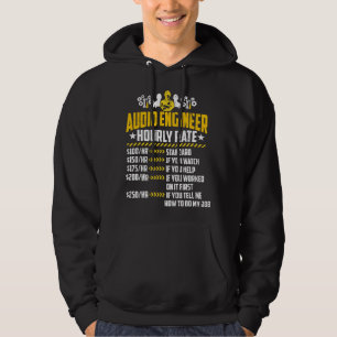 Audio Engineer Hourly Rate Loves Live Sound Mixing Hoodie