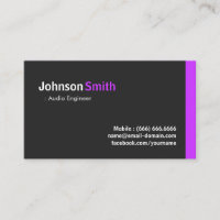 Audio Engineer - Modern Minimal Purple