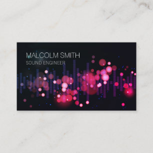 Audio Engineer Sound Wave Equalizer Business Card