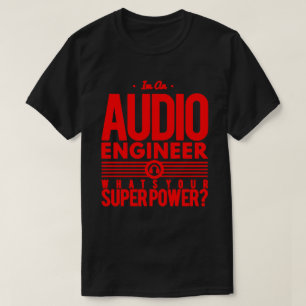 Audio Engineer Super Power Shirt - Black/Red