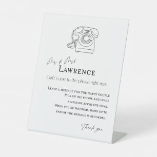 Audio Guest Book Instruction Sign
