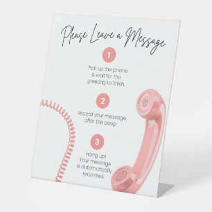 Audio Guest Book Phone Instructions Wedding Sign
