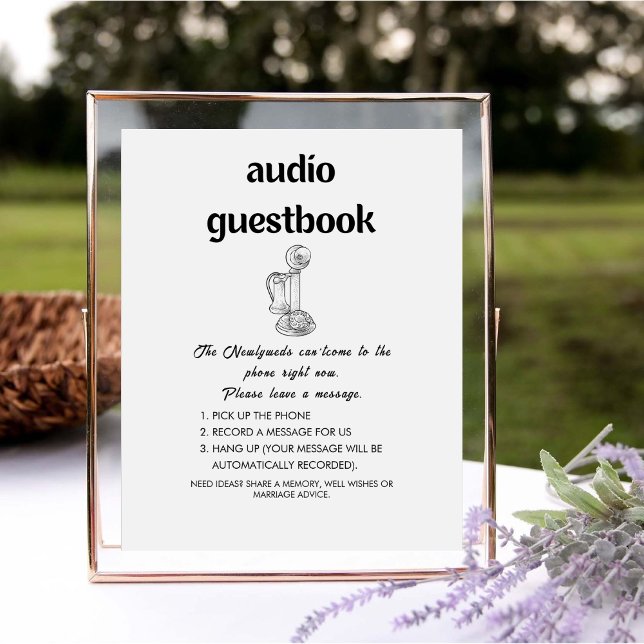 Audio Guestbook Sign | Modern Minimalist Wedding (Creator Uploaded)