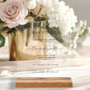 Audio Guestbook   Telefon Gästebuch Acrylic Sign