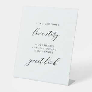 Audio Guestbook Wedding Sign Modern Minimal