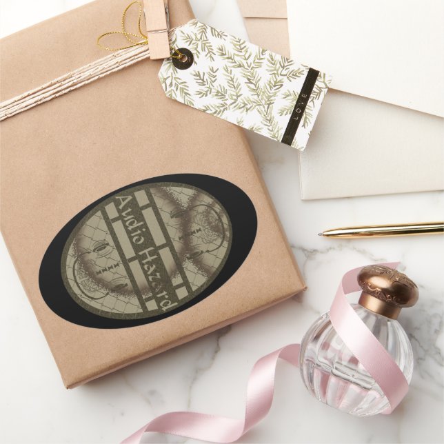 Audio Hazard Oval Sticker (Gifting)
