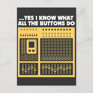 Audio Sound Engineer - Music DJ Turntable Postcard