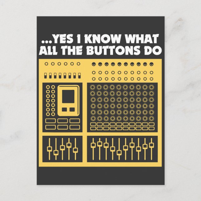 Audio Sound Engineer - Music DJ Turntable Postcard (Front)