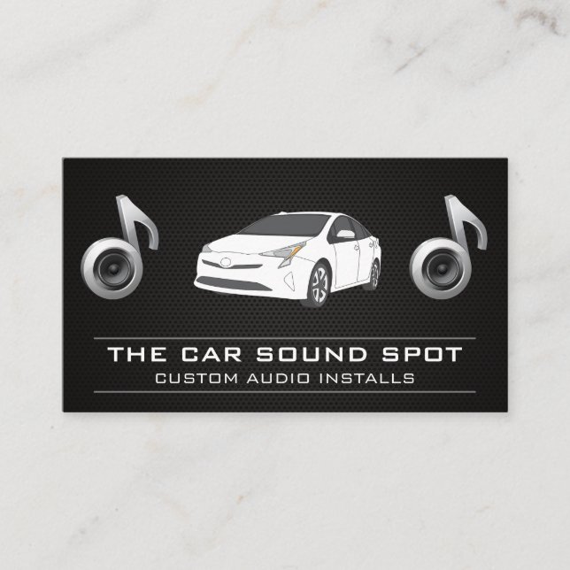 Audio Speaker Subwoofer | Auto Parts Install Business Card (Front)