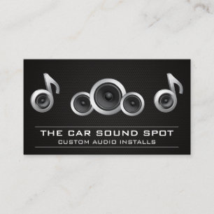 Audio Speaker Subwoofer Car Sound Business Card