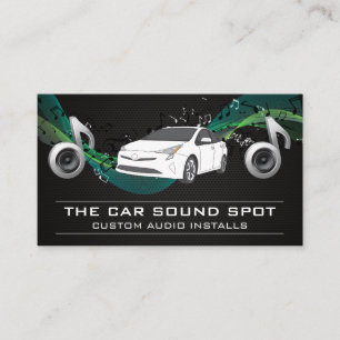 Audio Speaker Subwoofer   Musical Notes Business Card