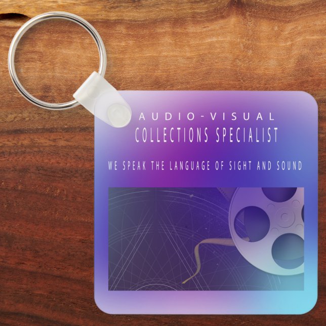 Audio Visual And Multimedia Collections Specialist Key Ring (Front)
