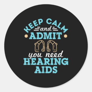Audiologist Audiology Squad Staff Funny Hearing Ai Classic Round Sticker
