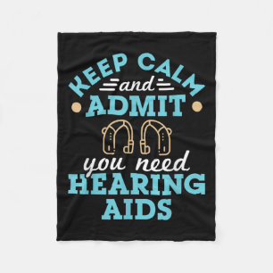 Audiologist Audiology Squad Staff Funny Hearing Ai Fleece Blanket