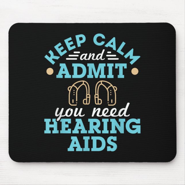 Audiologist Audiology Squad Staff Funny Hearing Ai Mouse Pad (Front)