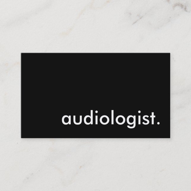 audiologist. business card (Front)