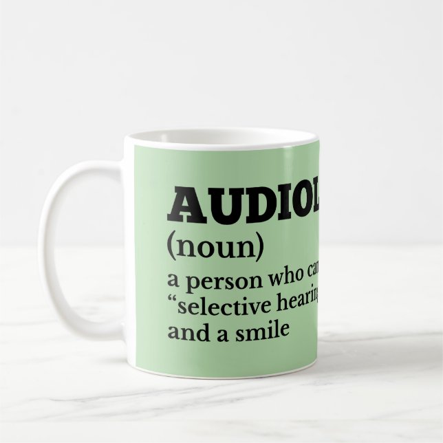 Audiologist Definition Office Humour Coffee Mug (Left)