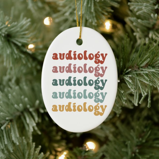 Audiology | Doctor of Audiology Audiologist Retro Ceramic Ornament (Tree)