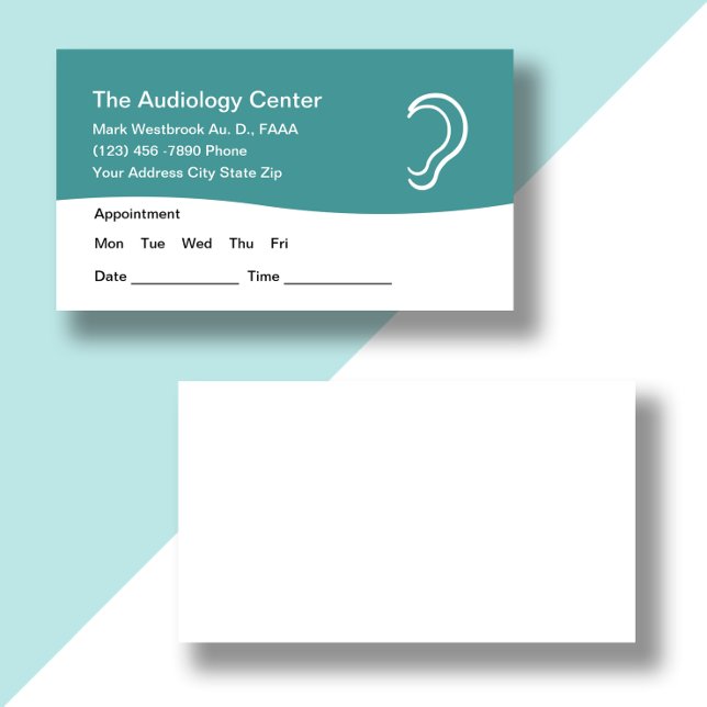 Audiology Patient Appointment Business Cards (Creator Uploaded)