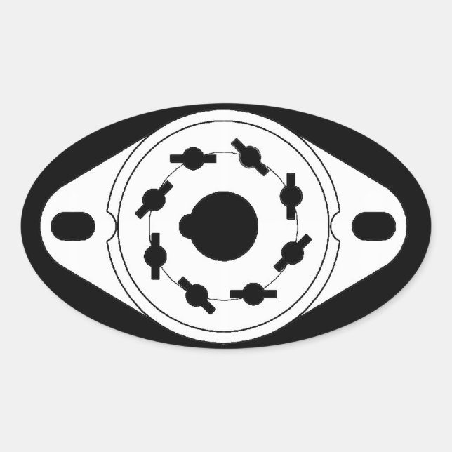 Audiophile Tube Socket Oval Sticker (Front)