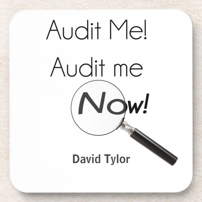 Audit me! coaster (Front)