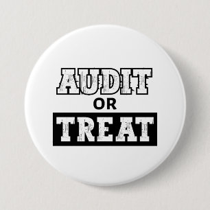 Audit or Treat - Funny Accountant Halloween 7.5 Cm Round Badge