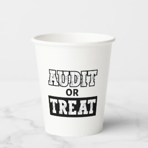 Audit or Treat - Funny Accountant Halloween Paper Cups