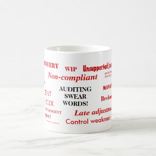 Auditing Swear Words Cruel Funny Auditor Joke Mug