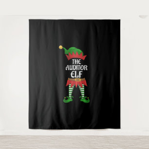 Auditor Elf Family Matching Group Christmas Party Tapestry
