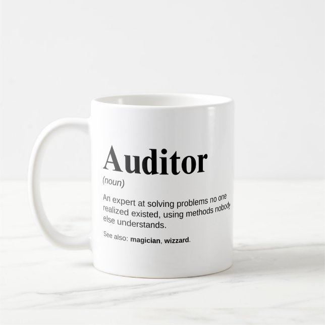 Auditor Funny Work Definition Coffee Mug (Left)