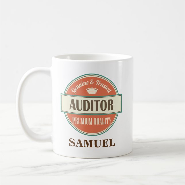 Auditor Personalised Office Mug Gift (Left)