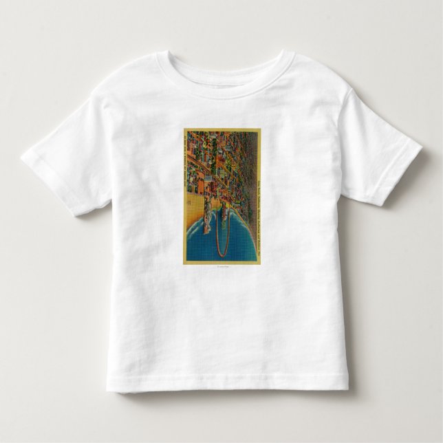 Auditorium, Beach, and Rainbow Pier Toddler T-Shirt (Front)