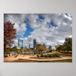 Auditorium Shores Downtown Austin Texas Fall 4 Poster