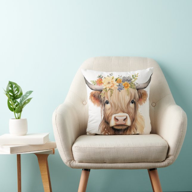 Audrey Cow 16x16 Cushion (Chair)