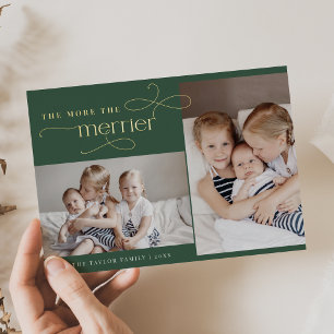 AUDREY Foil Christmas Card Birth Announcement